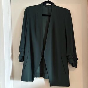 Aritzia Dark Green Power Blazer